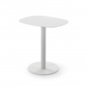SKANDY white metal end table with Scandinavian design