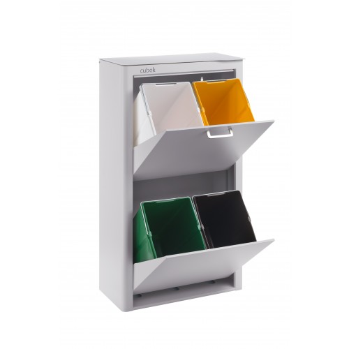 cubo de basura reciclaje vertical
