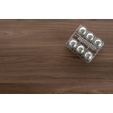 Close-up of BERGEN kitchen cart Cherry wood finish – Don Hierro