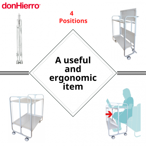 diferent positions of Bauhaus 2-Tier Folding Bar & Kitchen Cart on Wheels