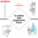diferent positions of Bauhaus 2-Tier Folding Bar & Kitchen Cart on Wheels