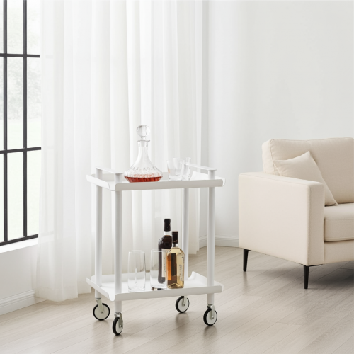 Multipurpose cart with wheels for living or dining room