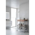 Carro de baño OSLO en un baño moderno – diseño elegante y espacio de almacenamiento funcional