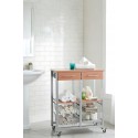 Carro OSLO usado como mueble de baño – ideal para toallas, papel higiénico y jabones