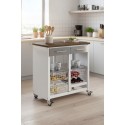 BERGEN Cherry top cart in contemporary kitchen with bottles – Don Hierro