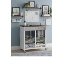 BERGEN Cherry cart in home office with laptop and folders – Don Hierro