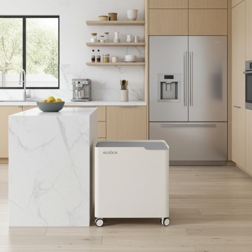 Cubo de basura ECOBOX con ruedas y...
