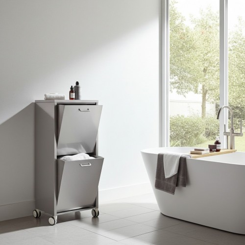 2-Compartment Rolling Laundry Sorter...