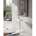 SKANDY white end table in modern entryway