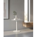 SKANDY white accent table for small spaces
