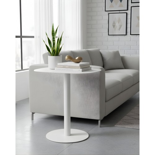 SKANDY white end table for living room next to couch