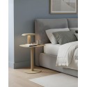 SKANDY sand end table next to bed