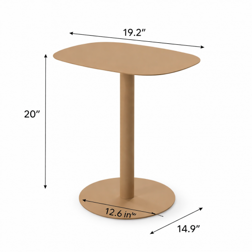 Dimensions de la table d’appoint en métal SKANDY couleur sable