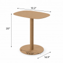 Dimensions of SKANDY sand metal end table