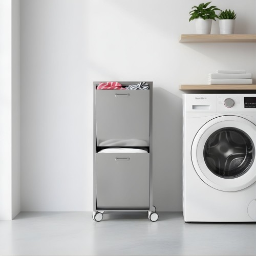 2-Compartment Rolling Laundry Sorter...